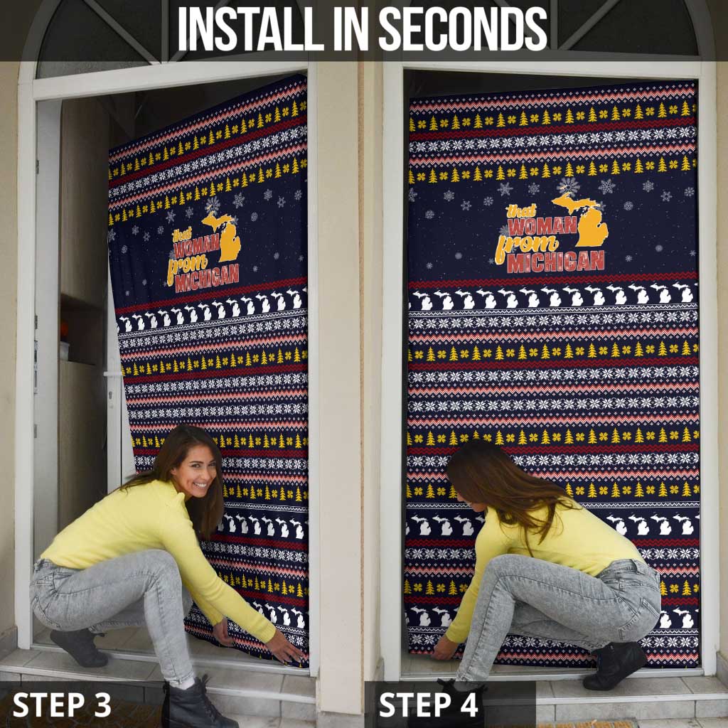 That Woman From Michigan Christmas Door Cover Xmas Holiday Patterns - Wonder Print Shop