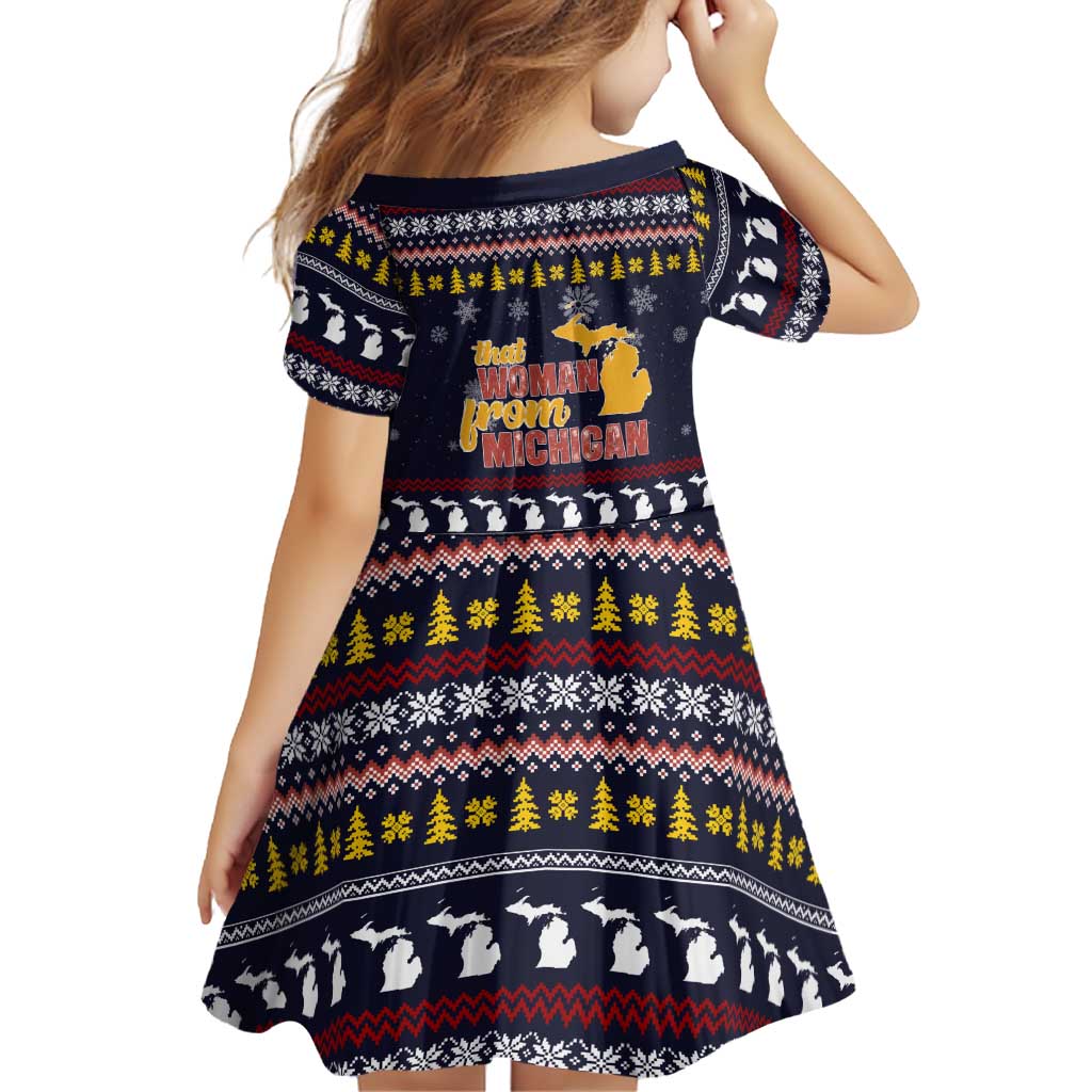 That Woman From Michigan Christmas Family Matching Off The Shoulder Long Sleeve Dress and Hawaiian Shirt Xmas Holiday Patterns - Wonder Print Shop