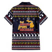 That Woman From Michigan Christmas Family Matching Off The Shoulder Long Sleeve Dress and Hawaiian Shirt Xmas Holiday Patterns - Wonder Print Shop