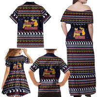 That Woman From Michigan Christmas Family Matching Off Shoulder Maxi Dress and Hawaiian Shirt Xmas Holiday Patterns - Wonder Print Shop
