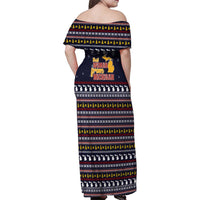 That Woman From Michigan Christmas Family Matching Off Shoulder Maxi Dress and Hawaiian Shirt Xmas Holiday Patterns - Wonder Print Shop