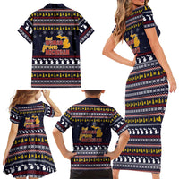 That Woman From Michigan Christmas Family Matching Short Sleeve Bodycon Dress and Hawaiian Shirt Xmas Holiday Patterns - Wonder Print Shop