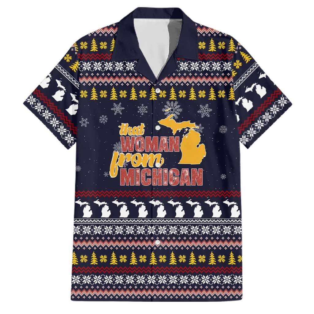 That Woman From Michigan Christmas Family Matching Short Sleeve Bodycon Dress and Hawaiian Shirt Xmas Holiday Patterns - Wonder Print Shop