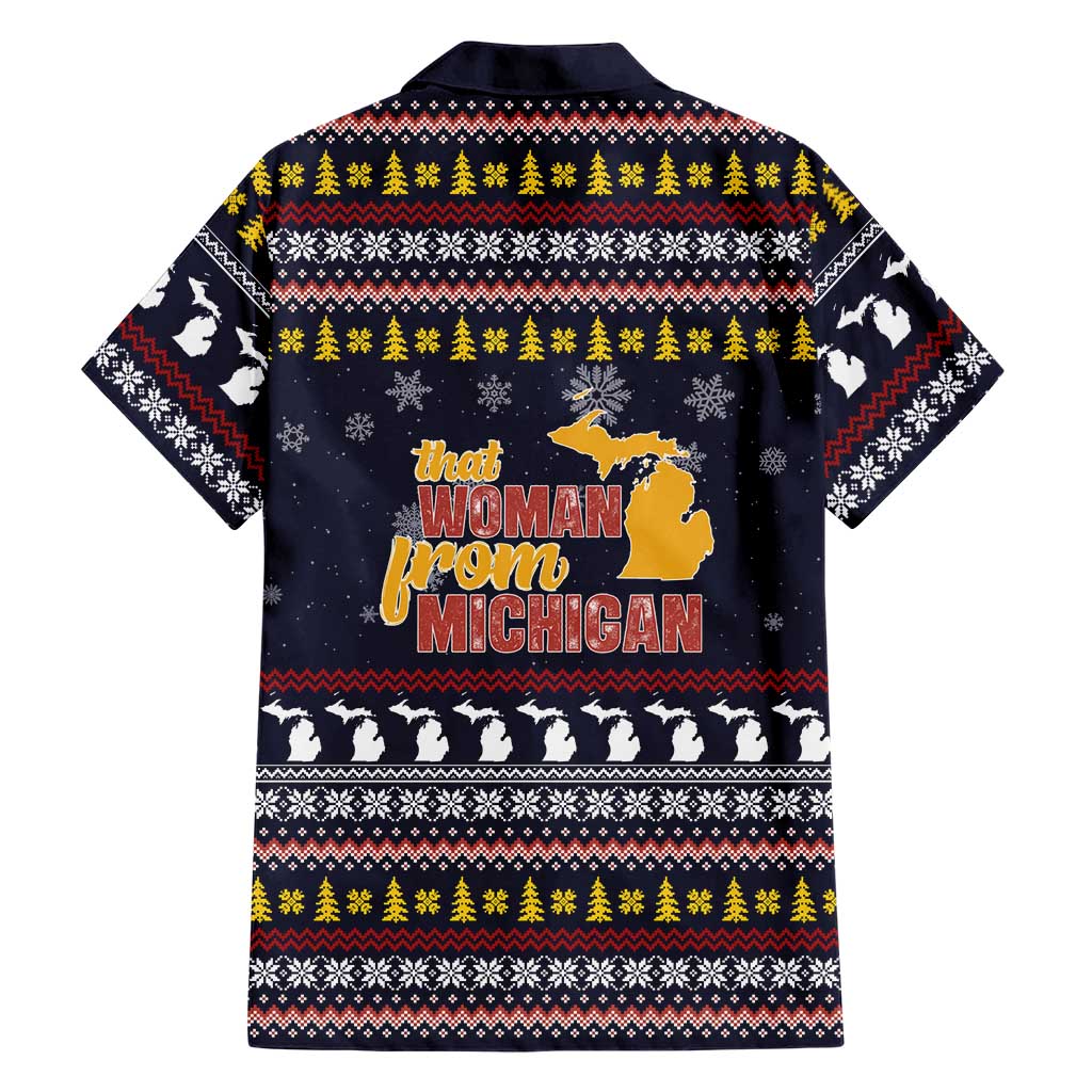 That Woman From Michigan Christmas Family Matching Short Sleeve Bodycon Dress and Hawaiian Shirt Xmas Holiday Patterns - Wonder Print Shop