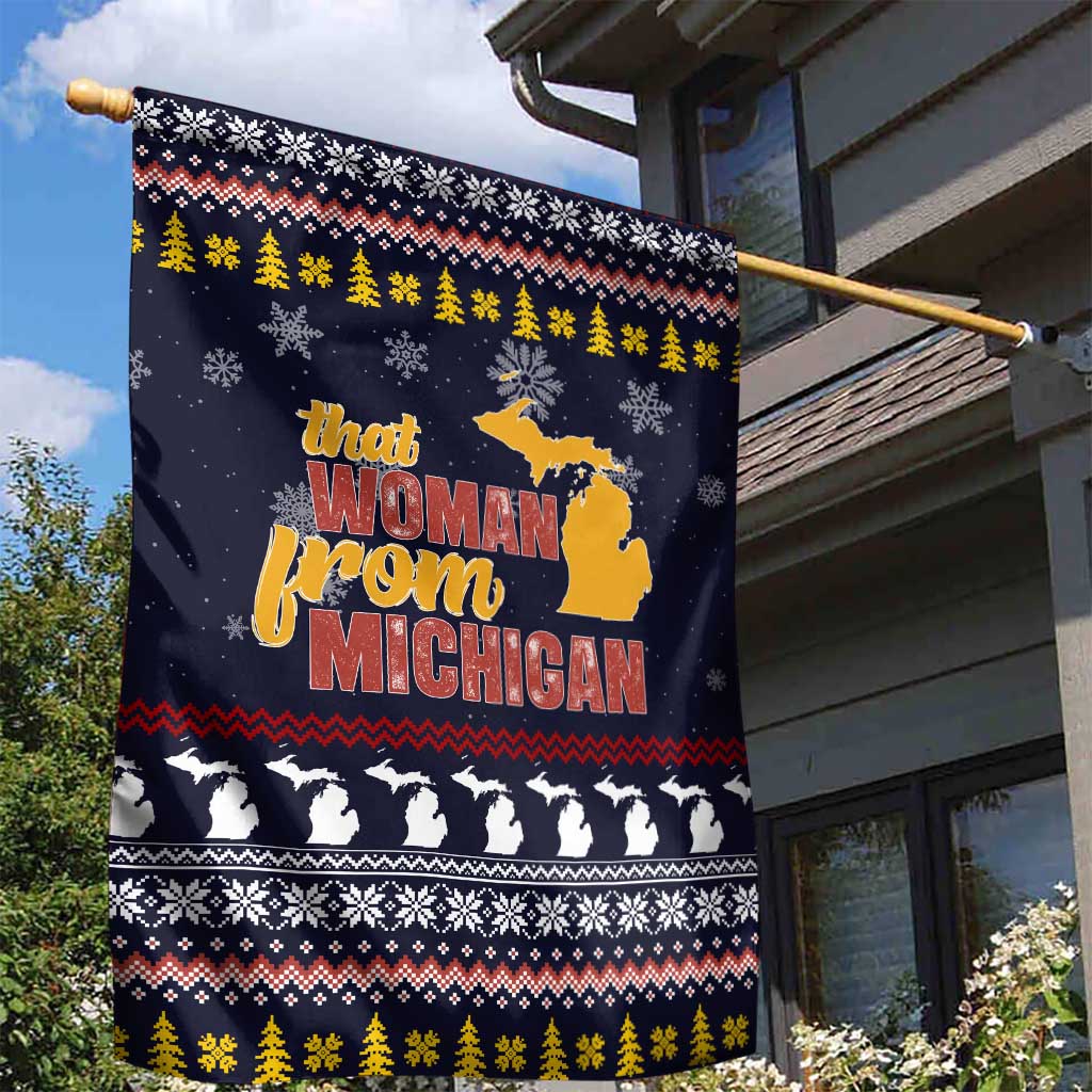 That Woman From Michigan Christmas Garden Flag Xmas Holiday Patterns - Wonder Print Shop