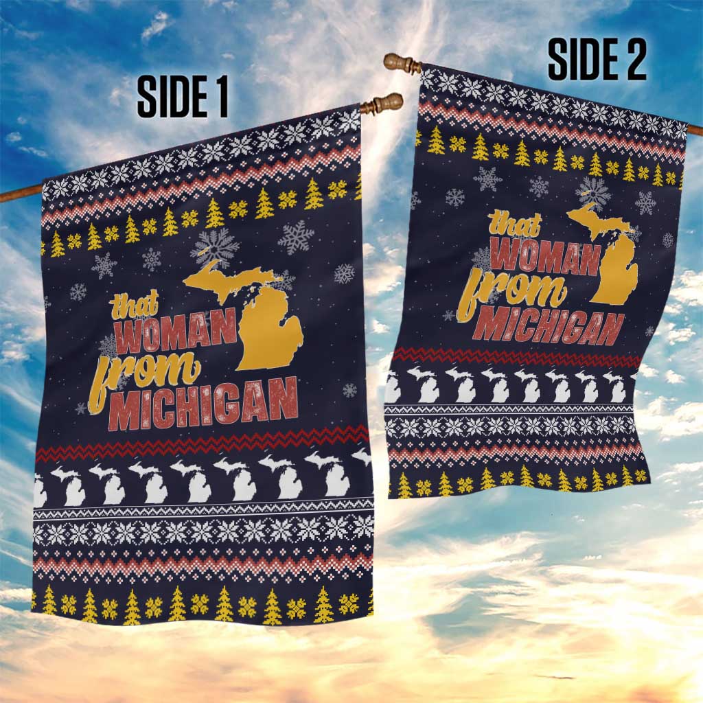 That Woman From Michigan Christmas Garden Flag Xmas Holiday Patterns - Wonder Print Shop