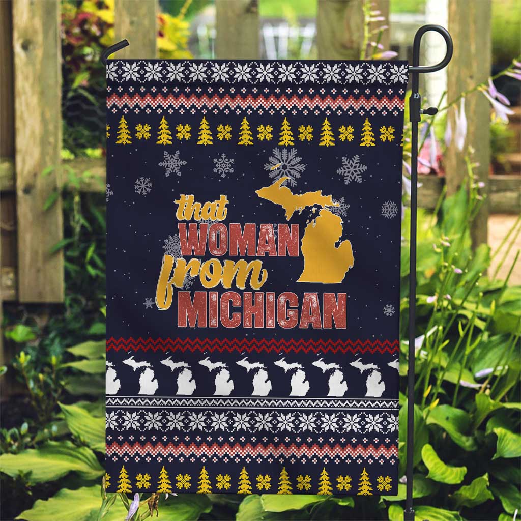 That Woman From Michigan Christmas Garden Flag Xmas Holiday Patterns - Wonder Print Shop