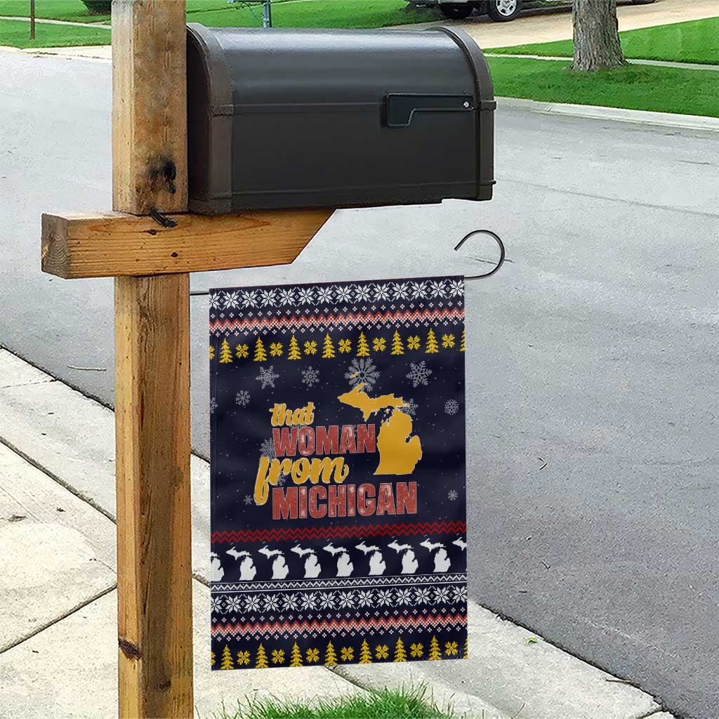 That Woman From Michigan Christmas Garden Flag Xmas Holiday Patterns - Wonder Print Shop