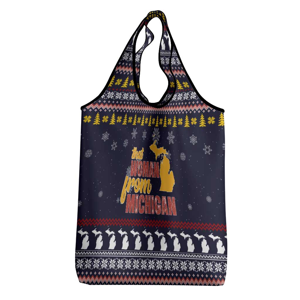 That Woman From Michigan Christmas Grocery Bag Xmas Holiday Patterns - Wonder Print Shop