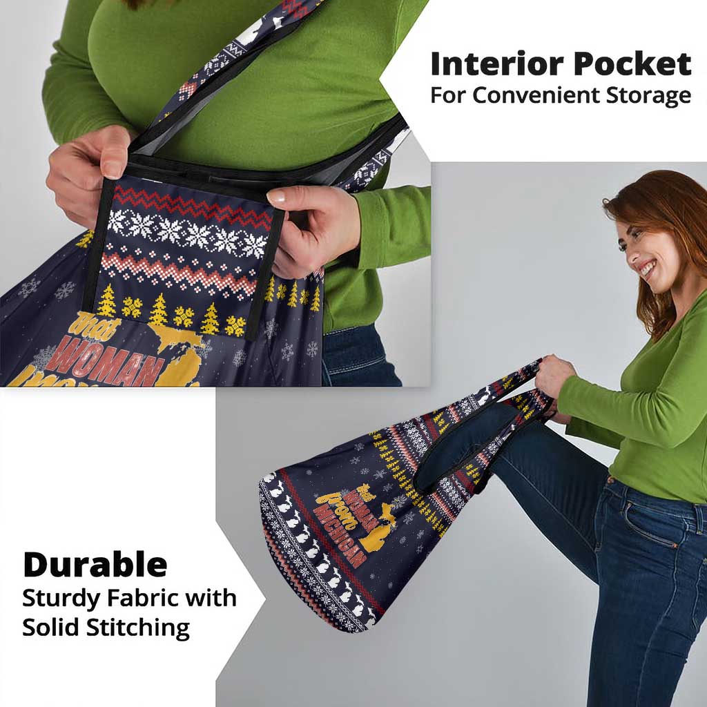 That Woman From Michigan Christmas Grocery Bag Xmas Holiday Patterns - Wonder Print Shop