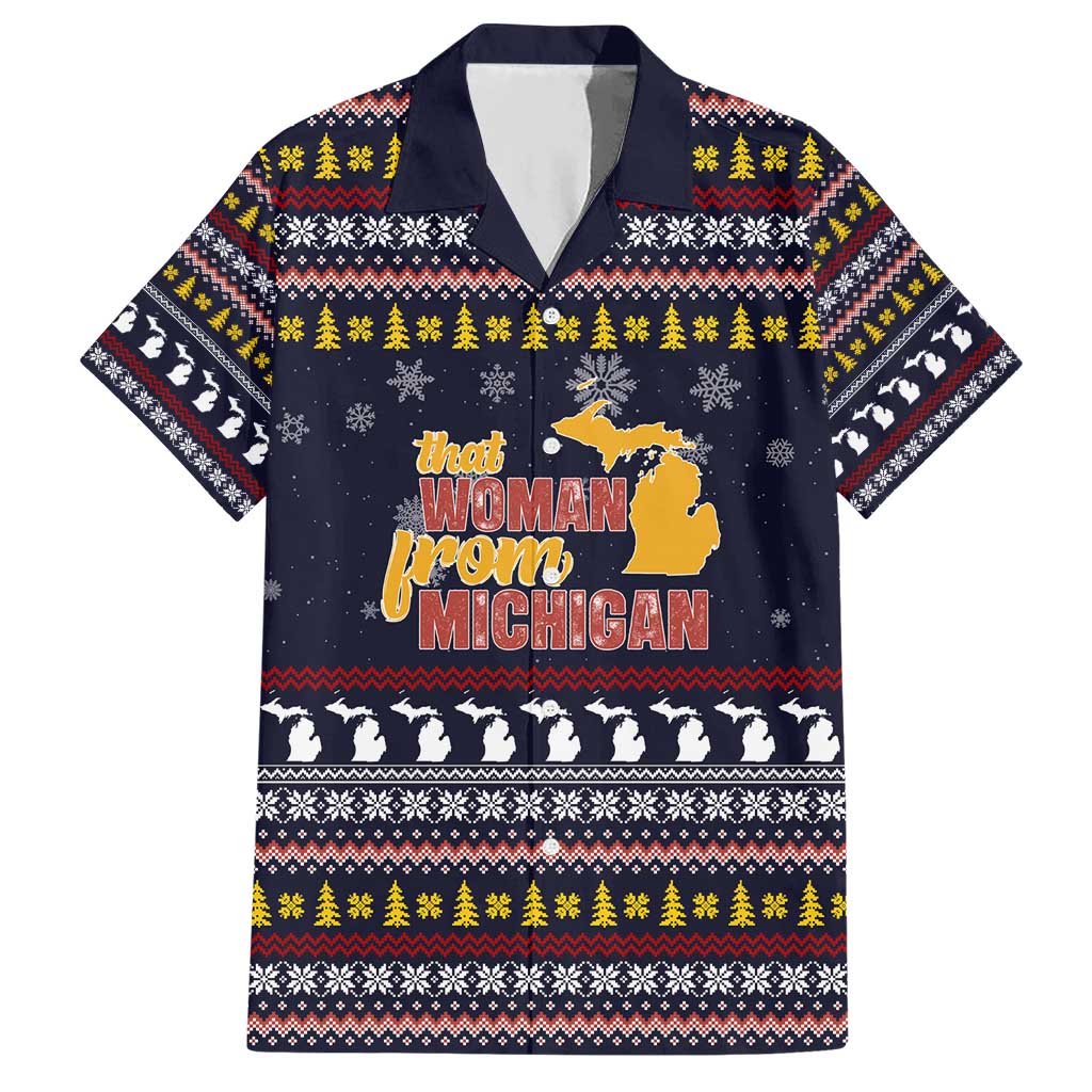 That Woman From Michigan Christmas Hawaiian Shirt Xmas Holiday Patterns - Wonder Print Shop