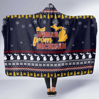 That Woman From Michigan Christmas Hooded Blanket Xmas Holiday Patterns - Wonder Print Shop