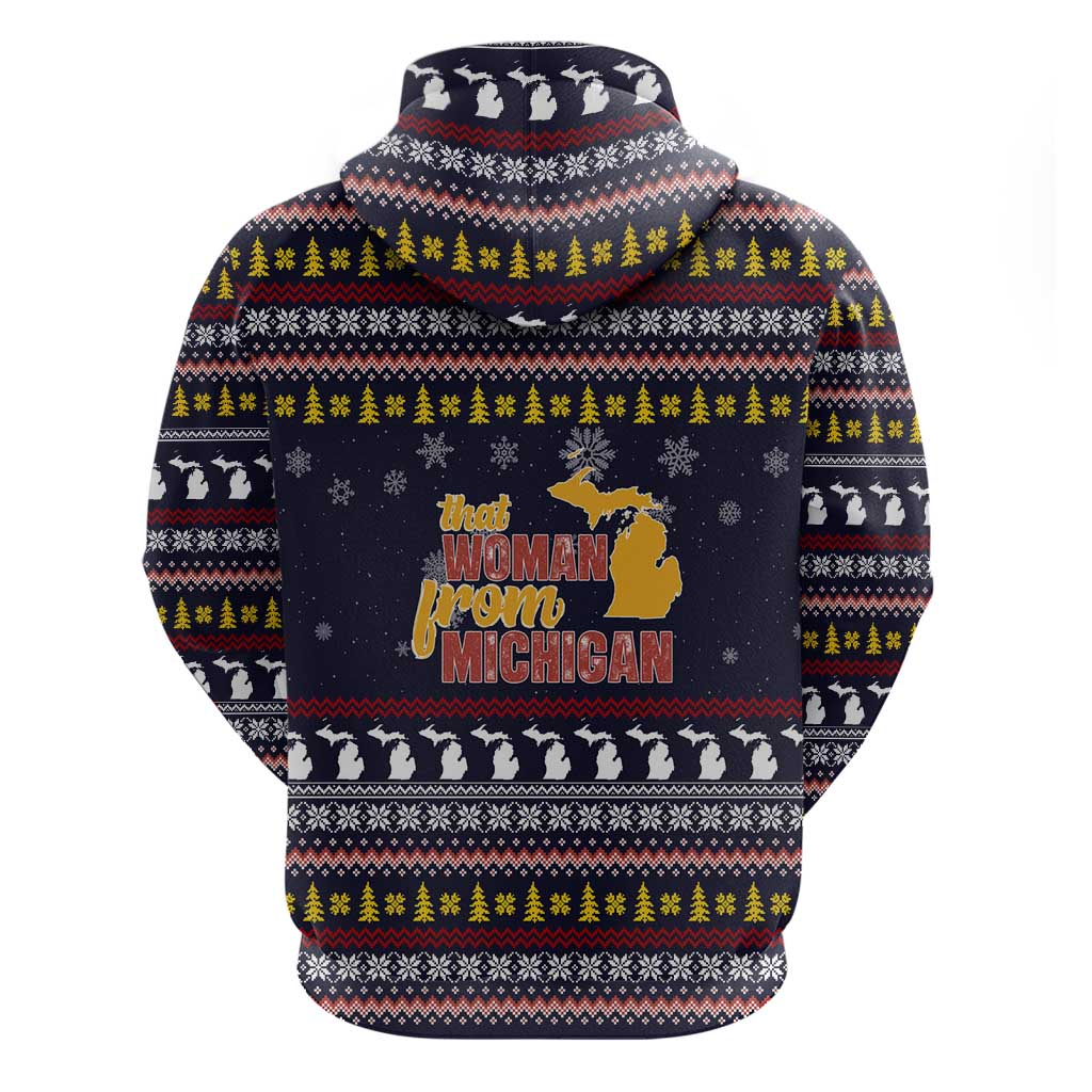 That Woman From Michigan Christmas Hoodie Xmas Holiday Patterns - Wonder Print Shop