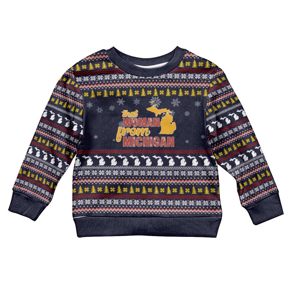 That Woman From Michigan Christmas Kid Ugly Christmas Sweater Xmas Holiday Patterns - Wonder Print Shop