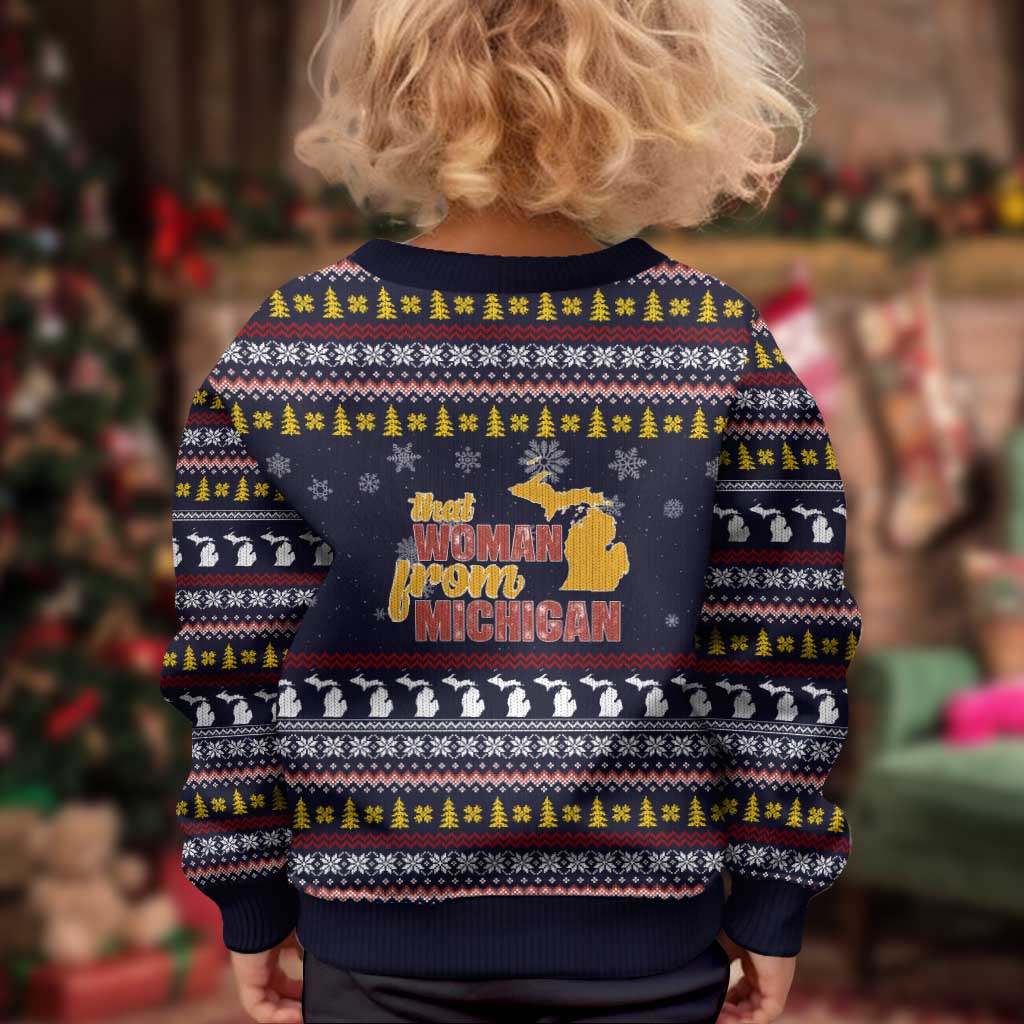 That Woman From Michigan Christmas Kid Ugly Christmas Sweater Xmas Holiday Patterns - Wonder Print Shop