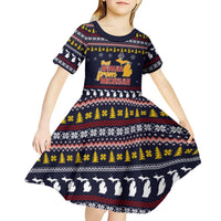That Woman From Michigan Christmas Kid Short Sleeve Dress Xmas Holiday Patterns - Wonder Print Shop