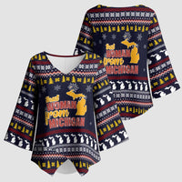 That Woman From Michigan Christmas Kimono Sleeve Blouse Xmas Holiday Patterns - Wonder Print Shop