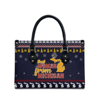 That Woman From Michigan Christmas Leather Bag Xmas Holiday Patterns - Wonder Print Shop