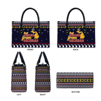 That Woman From Michigan Christmas Leather Bag Xmas Holiday Patterns - Wonder Print Shop