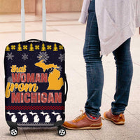 That Woman From Michigan Christmas Luggage Cover Xmas Holiday Patterns - Wonder Print Shop