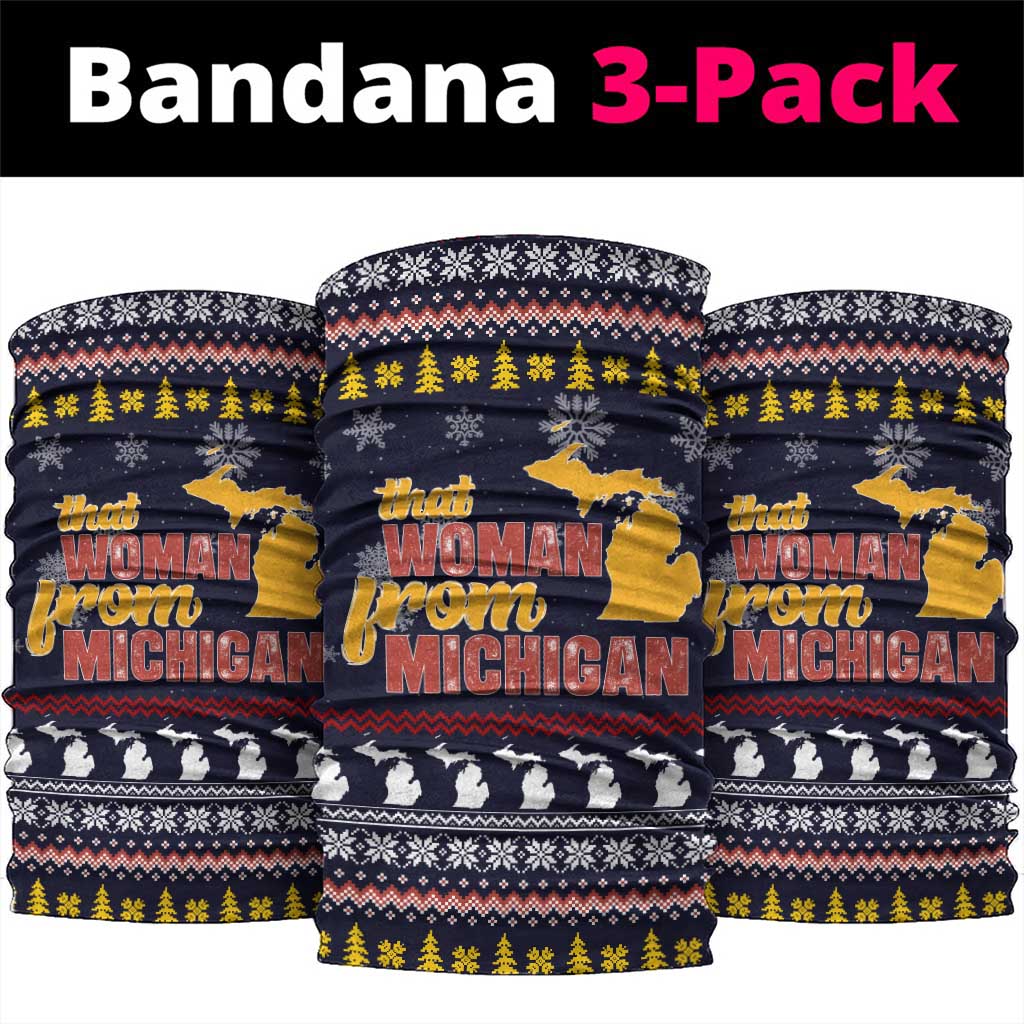 That Woman From Michigan Christmas Neck Gaiter Xmas Holiday Patterns - Wonder Print Shop
