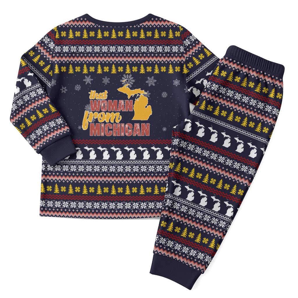 That Woman From Michigan Christmas Pajama Set Xmas Holiday Patterns - Wonder Print Shop
