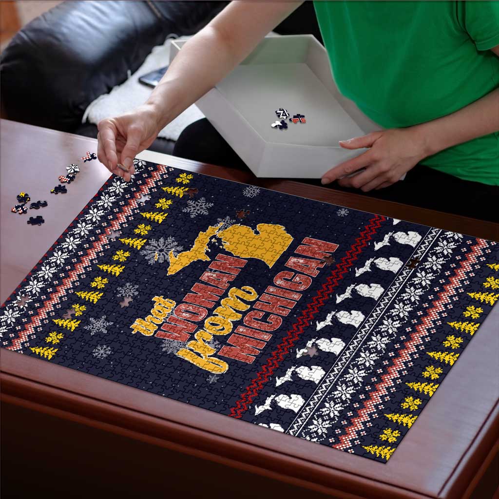 That Woman From Michigan Christmas Puzzle Xmas Holiday Patterns - Wonder Print Shop