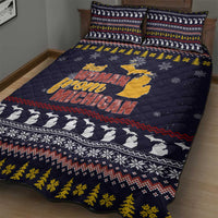 That Woman From Michigan Christmas Quilt Bed Set Xmas Holiday Patterns - Wonder Print Shop