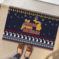 That Woman From Michigan Christmas Rubber Doormat Xmas Holiday Patterns - Wonder Print Shop