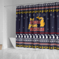 That Woman From Michigan Christmas Shower Curtain Xmas Holiday Patterns - Wonder Print Shop