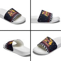 That Woman From Michigan Christmas Slide Sandals Xmas Holiday Patterns - Wonder Print Shop