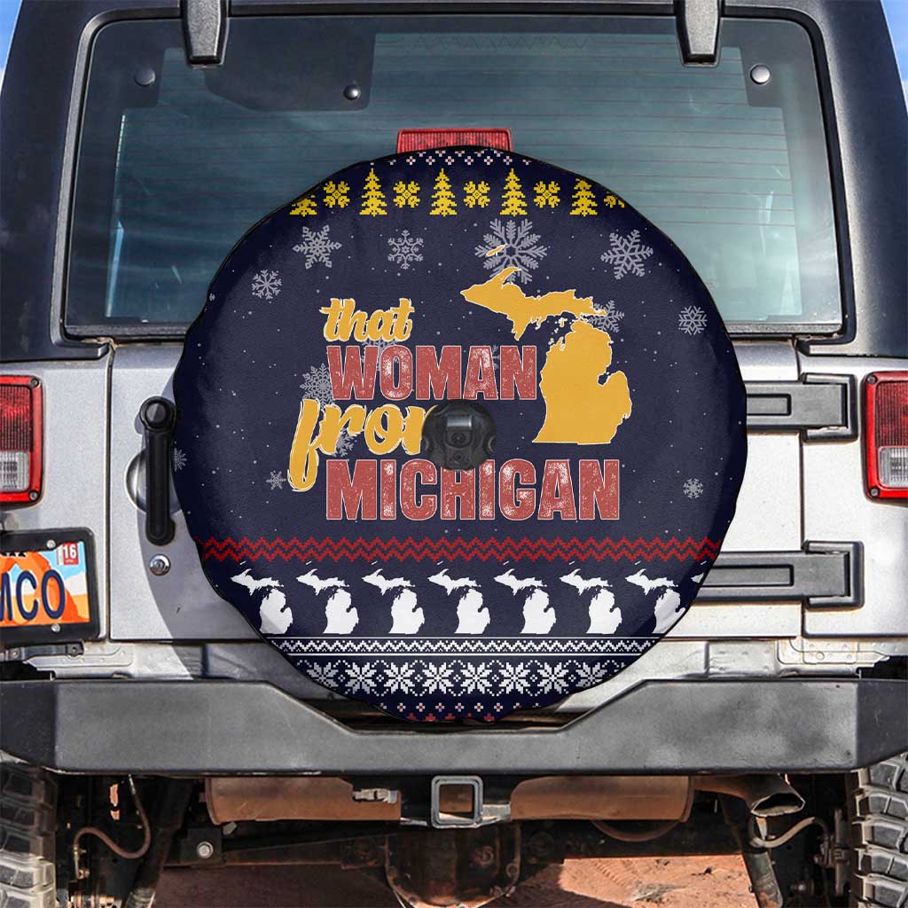 That Woman From Michigan Christmas Spare Tire Cover Xmas Holiday Patterns - Wonder Print Shop