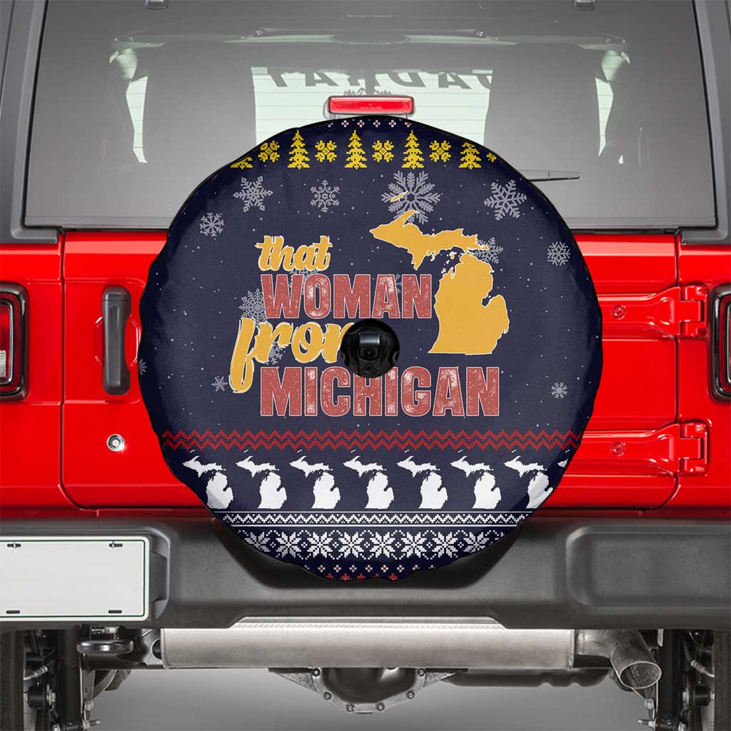 That Woman From Michigan Christmas Spare Tire Cover Xmas Holiday Patterns - Wonder Print Shop
