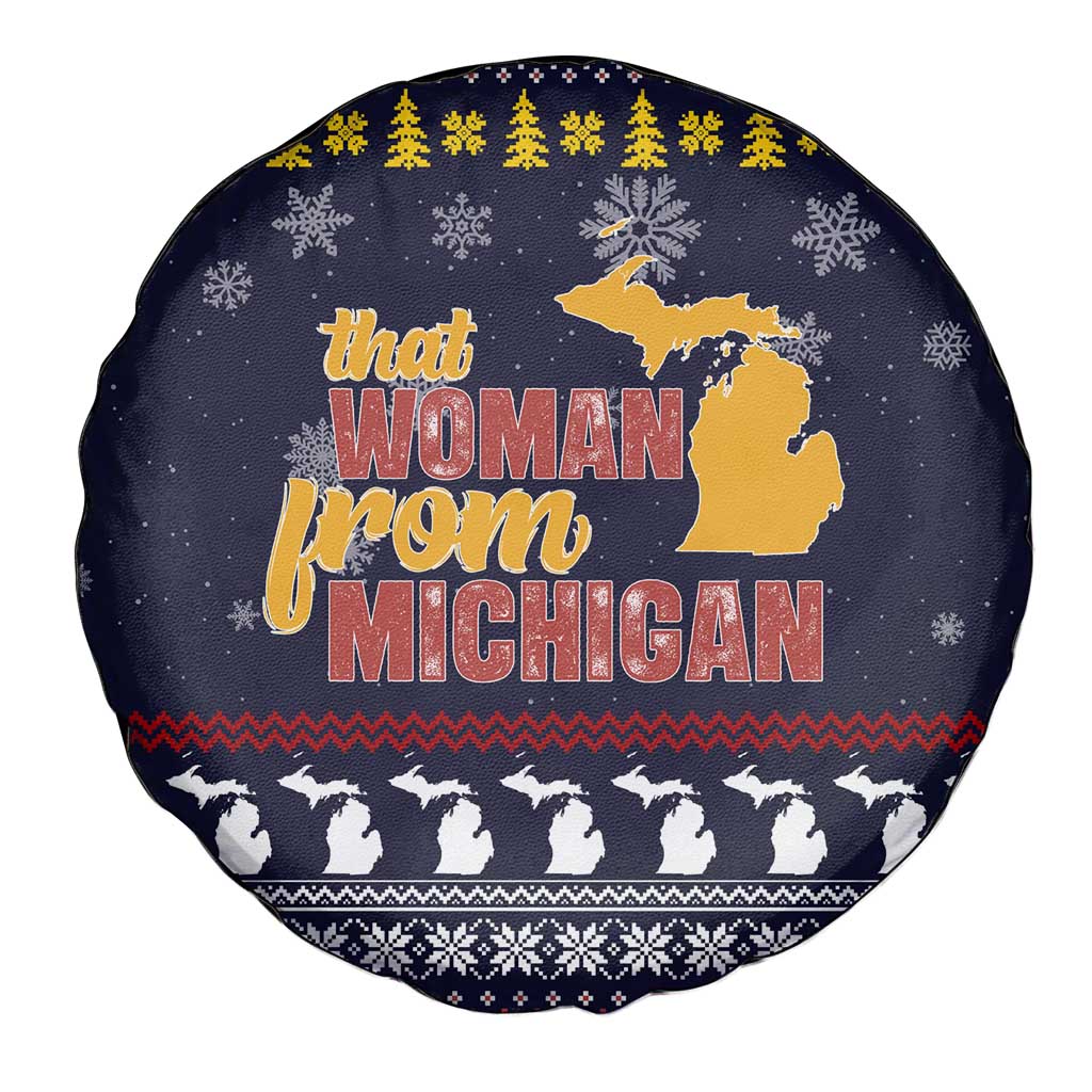 That Woman From Michigan Christmas Spare Tire Cover Xmas Holiday Patterns - Wonder Print Shop