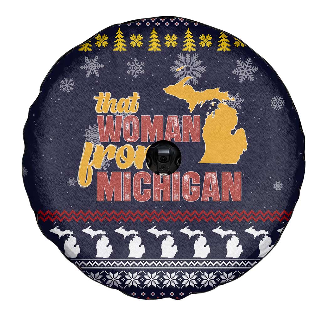 That Woman From Michigan Christmas Spare Tire Cover Xmas Holiday Patterns - Wonder Print Shop