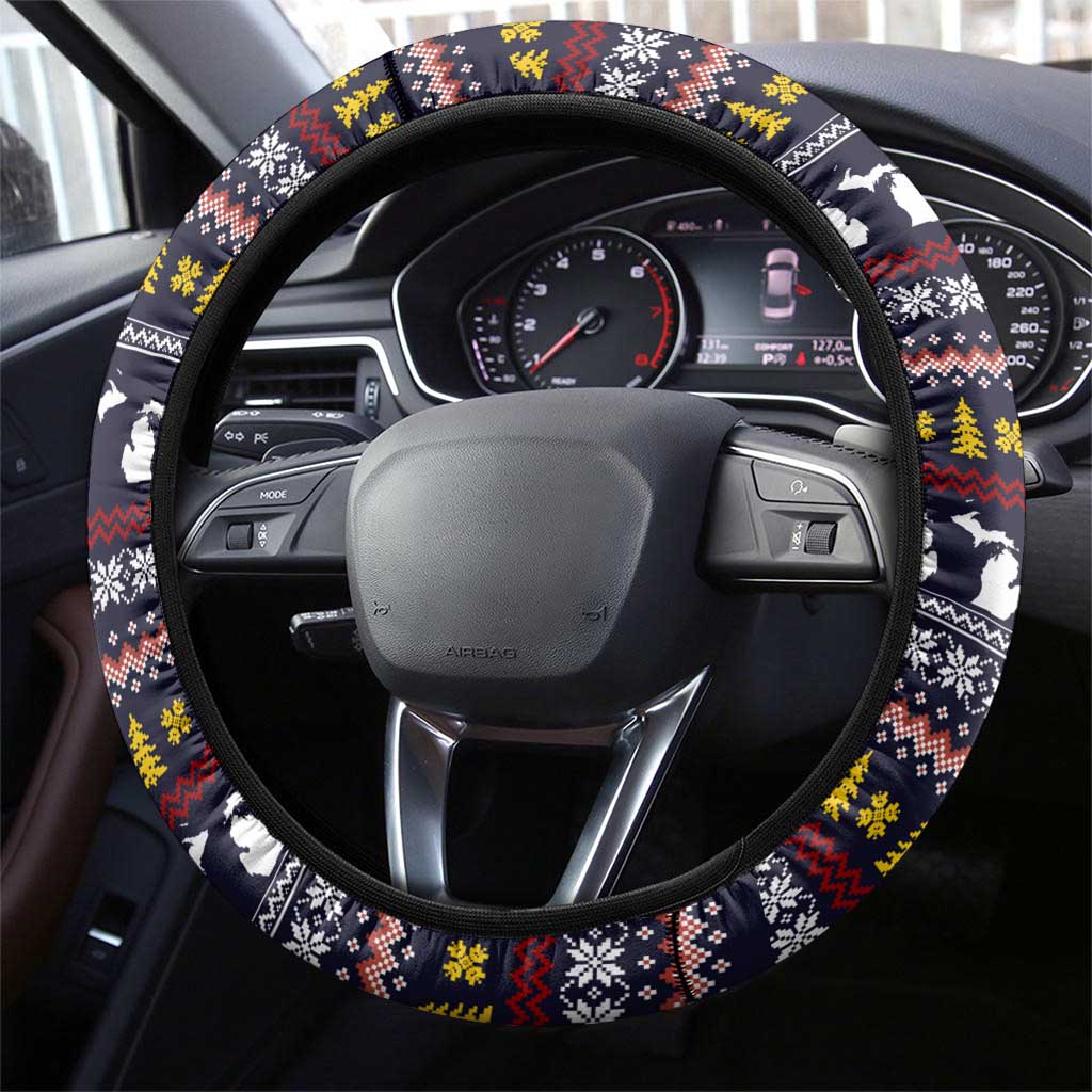 That Woman From Michigan Christmas Steering Wheel Cover Xmas Holiday Patterns - Wonder Print Shop