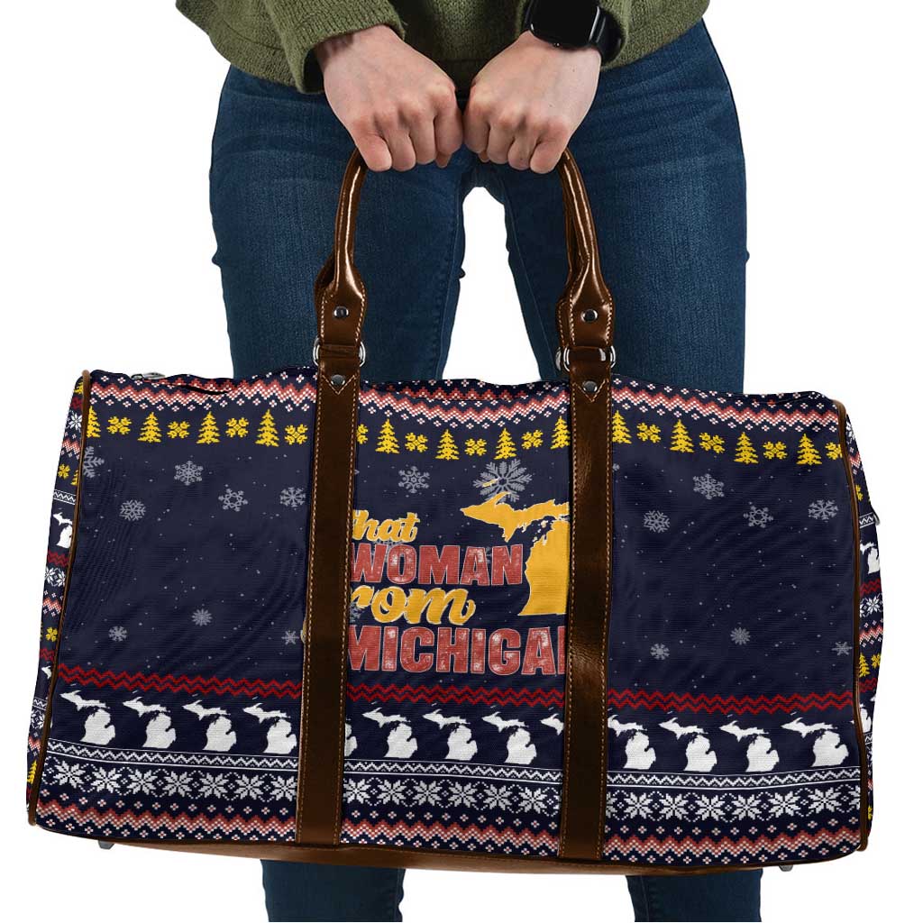That Woman From Michigan Christmas Travel Bag Xmas Holiday Patterns - Wonder Print Shop