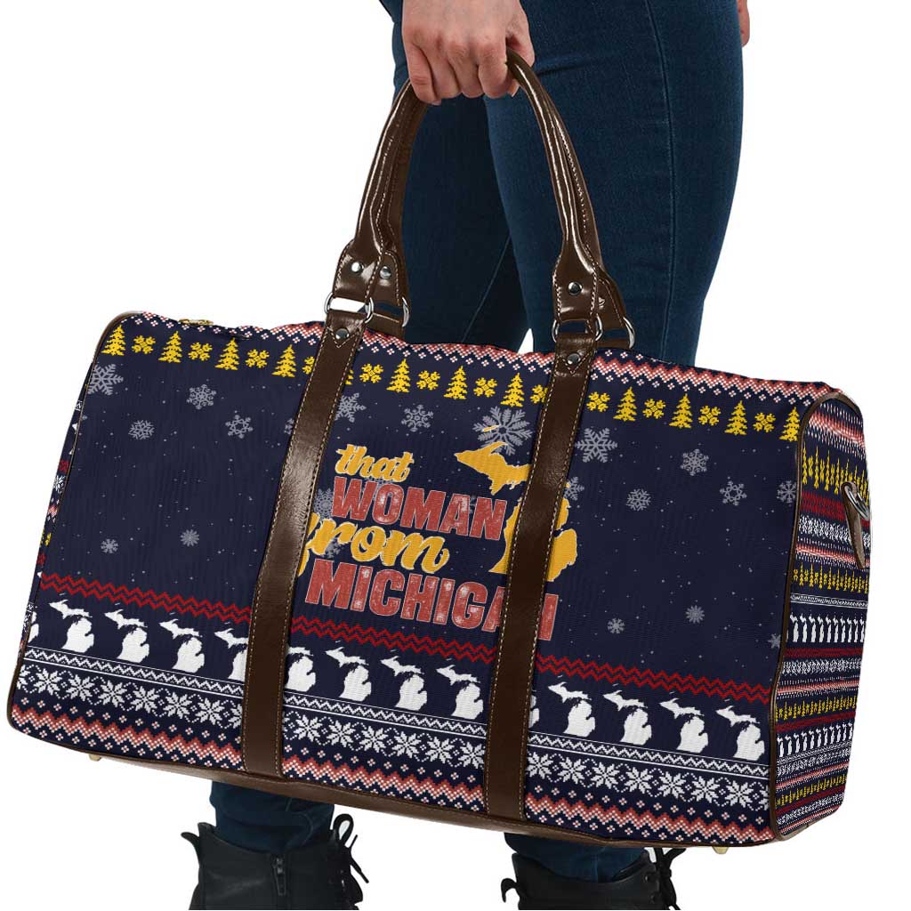 That Woman From Michigan Christmas Travel Bag Xmas Holiday Patterns - Wonder Print Shop