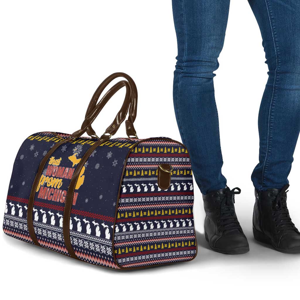That Woman From Michigan Christmas Travel Bag Xmas Holiday Patterns - Wonder Print Shop