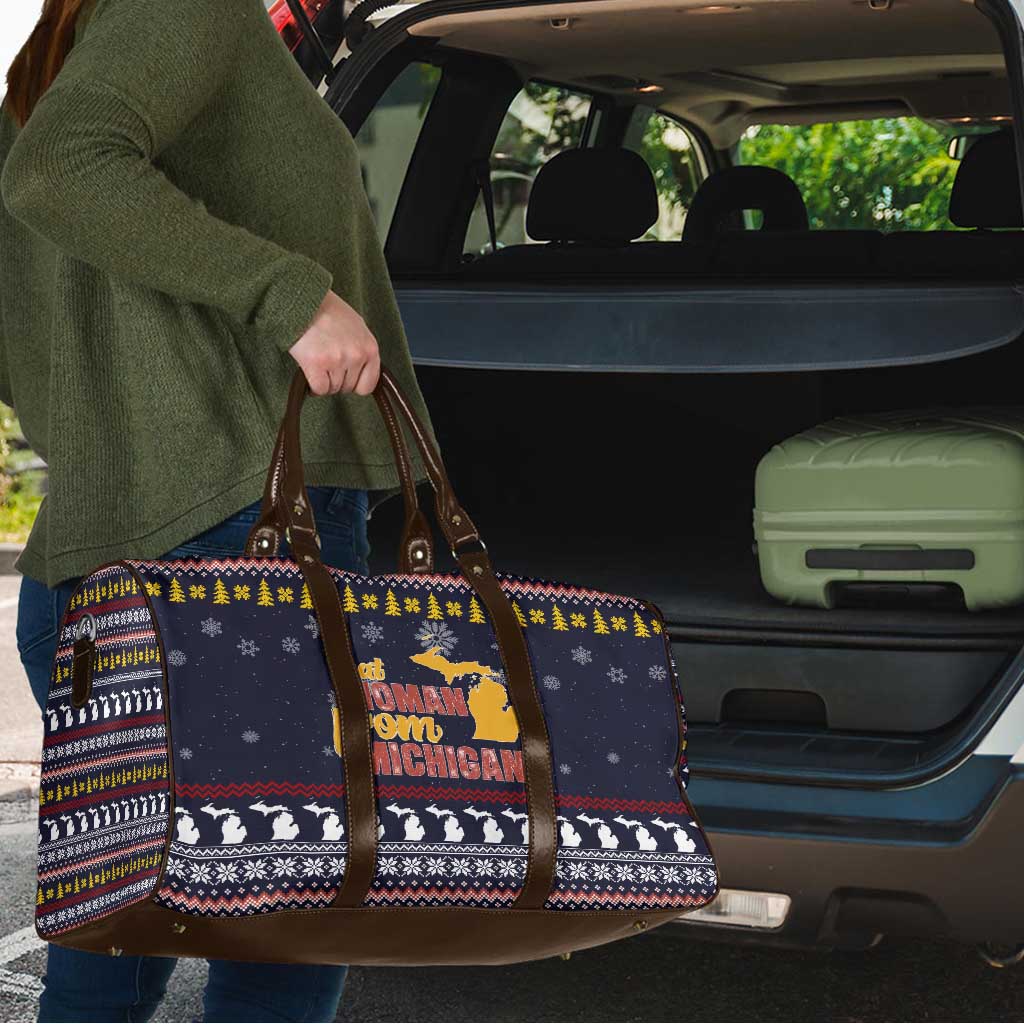 That Woman From Michigan Christmas Travel Bag Xmas Holiday Patterns - Wonder Print Shop