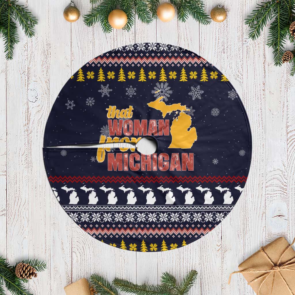 That Woman From Michigan Christmas Tree Skirt Xmas Holiday Patterns - Wonder Print Shop