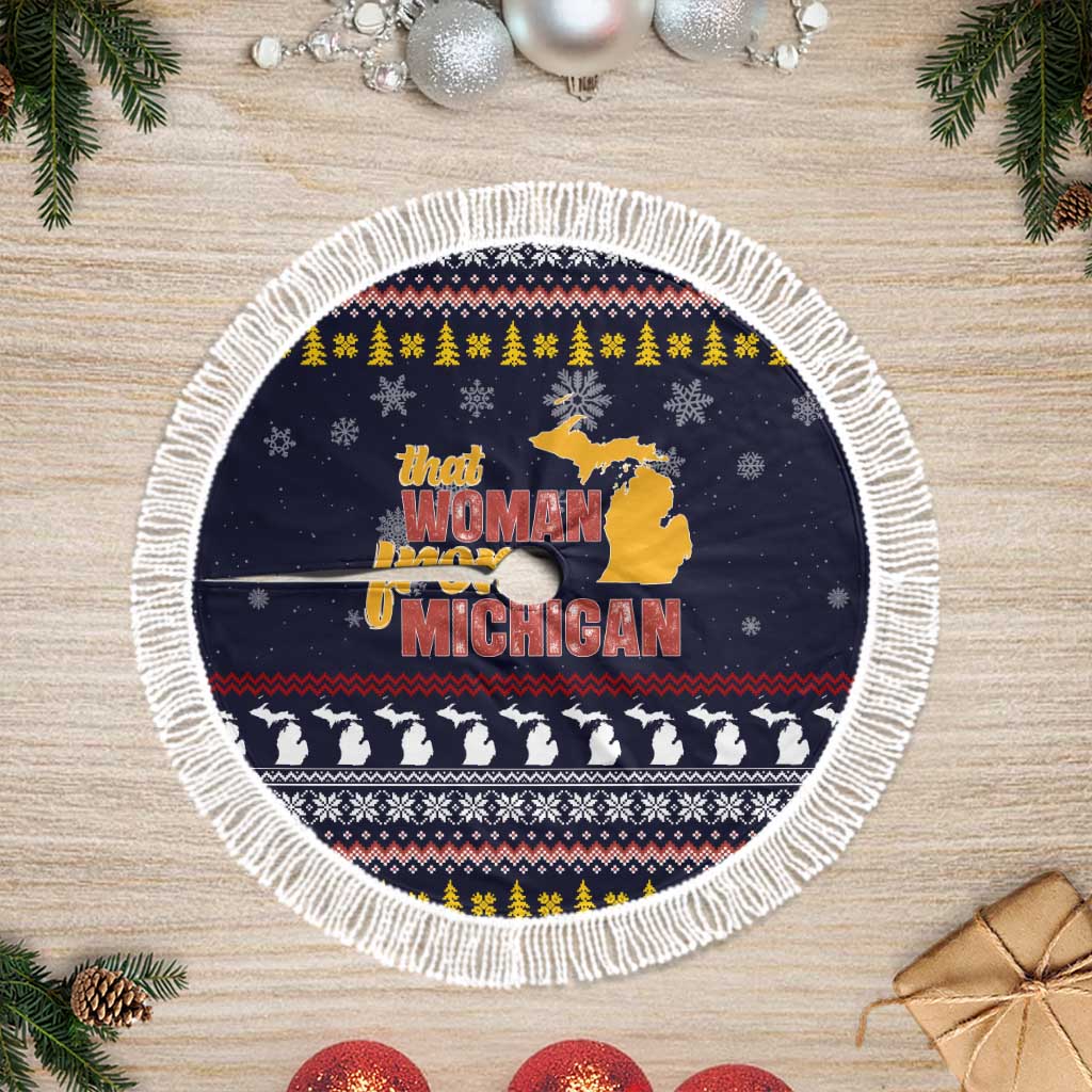 That Woman From Michigan Christmas Tree Skirt Xmas Holiday Patterns - Wonder Print Shop