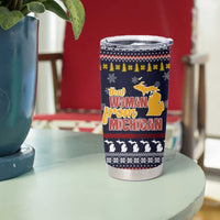 That Woman From Michigan Christmas Tumbler Cup Xmas Holiday Patterns - Wonder Print Shop