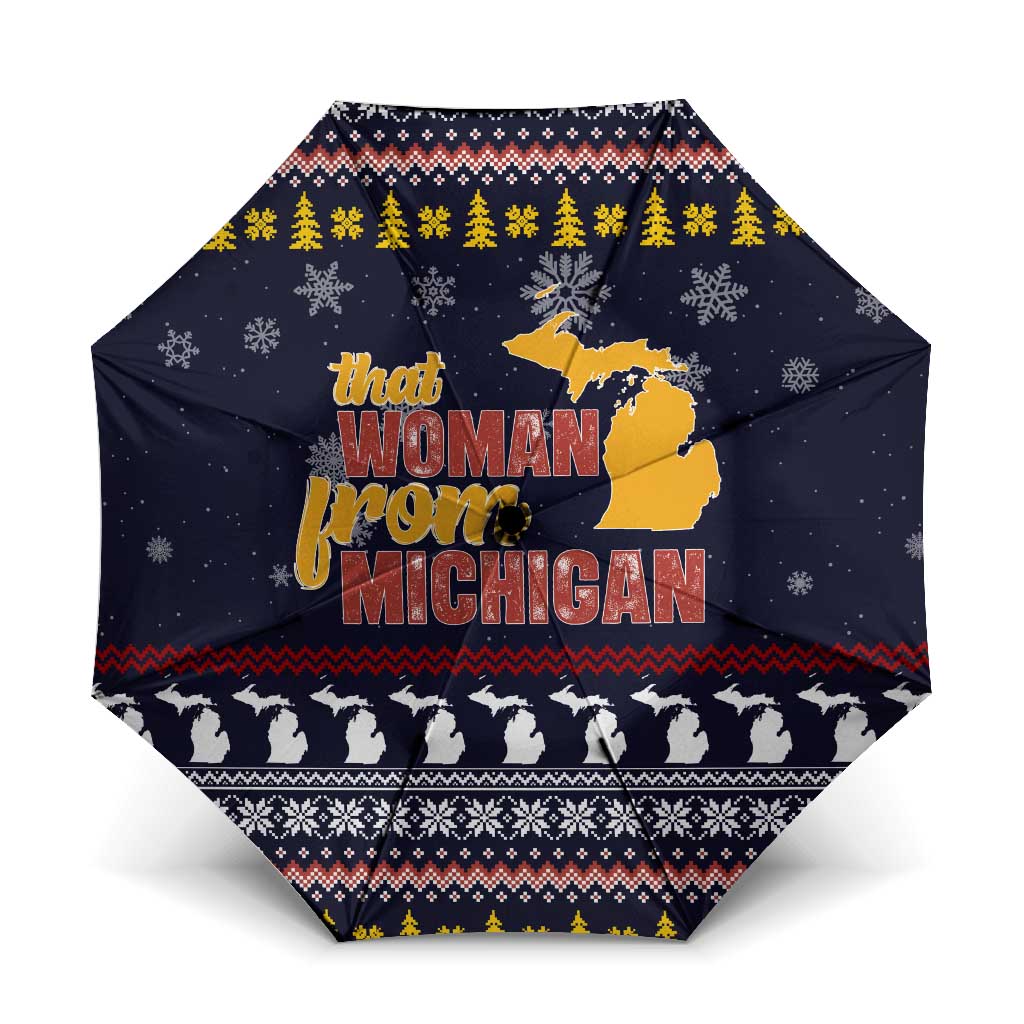 That Woman From Michigan Christmas Umbrella Xmas Holiday Patterns - Wonder Print Shop