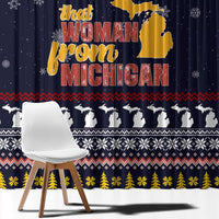 That Woman From Michigan Christmas Window Curtain Xmas Holiday Patterns - Wonder Print Shop