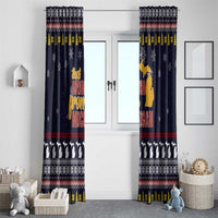 That Woman From Michigan Christmas Window Curtain Xmas Holiday Patterns - Wonder Print Shop