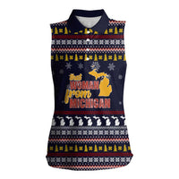 That Woman From Michigan Christmas Women Sleeveless Polo Shirt Xmas Holiday Patterns - Wonder Print Shop
