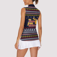 That Woman From Michigan Christmas Women Sleeveless Polo Shirt Xmas Holiday Patterns - Wonder Print Shop