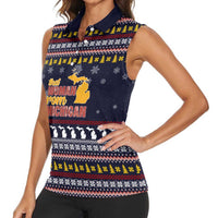 That Woman From Michigan Christmas Women Sleeveless Polo Shirt Xmas Holiday Patterns - Wonder Print Shop