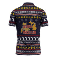 That Woman From Michigan Christmas Zipper Polo Shirt Xmas Holiday Patterns - Wonder Print Shop